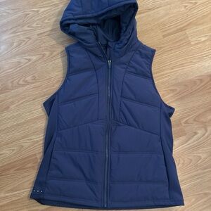 Avia Women's Hooded Quilted Vest in Navy